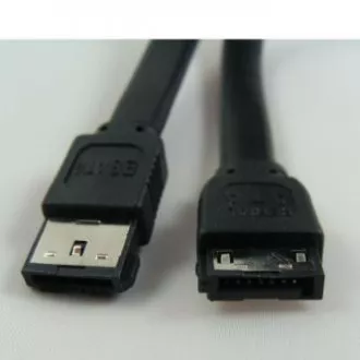 Festplatten-Datenkabel, SATA-Stecker - eSATA-Stecker, 0,5 m, 6 Gb/s, schwarz, im Beutel verpackt Festplatten-Datenkabel, SATA-Stecker - eSATA-Stecker, 0,5 m, 6 Gb/s, schwarz, im Beutel verpackt