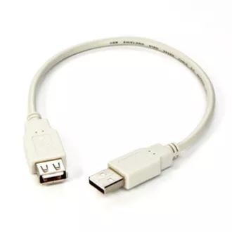 USB-Verlängerungskabel (2.0), USB-A-Stecker - USB-A-Buchse, 0,3 m, weiß