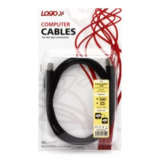 Logo USB-Kabel (2.0), USB A-Stecker - USB B-Stecker, 1,8 m, Blister Logo USB-Kabel (2.0), USB A-Stecker - USB B-Stecker, 1,8 m, Blister