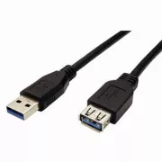 USB-Verlängerungskabel (3.0), USB-A-Stecker - USB-A-Buchse, 1,8 m, schwarz