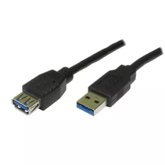 Logo USB-Verlängerungskabel (3.0), USB A-Stecker - USB A-Buchse, 1,8 m, schwarz, Blister