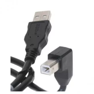 USB-Kabel (2.0), USB A-Stecker - USB B-Stecker, 2m, 90°, schwarz USB-Kabel (2.0), USB A-Stecker - USB B-Stecker, 2m, 90°, schwarz
