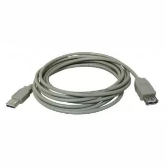 Logo USB-Verlängerungskabel (2.0), USB A-Stecker - USB A-Buchse, 5m, grau, SELL OUT