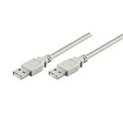 USB-Kabel (2.0), USB A-Stecker - USB A-Stecker, 1,8m, grau, High Speed, SELL OUT