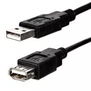 Logo Economy USB-Verlängerungskabel (2.0), USB A-Stecker - USB A-Buchse, 1,8 m, schwarz