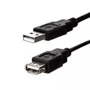 Logo Economy USB-Verlängerungskabel (2.0), USB A-Stecker - USB A-Buchse, 3m, schwarz