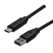 USB-Kabel (3.2 gen 2), USB A-Stecker - USB C-Stecker, 1m, 10 Gbps, 5V/3A, schwarz