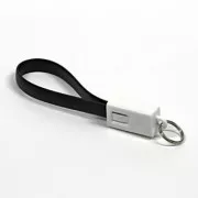 USB-Kabel (2.0), USB A-Stecker - microUSB-Stecker, 49160, 0.2m, schwarz, Schlüsselanhänger, SELL OUT