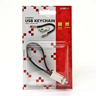 Logo USB-Kabel (2.0), USB A-Stecker - microUSB-Stecker, 0,2 m, schwarz, Blister, Schlüsselanhänger, SELL OUT Logo USB-Kabel (2.0), USB A-Stecker - microUSB-Stecker, 0,2 m, schwarz, Blister, Schlüsselanhänger, SELL OUT