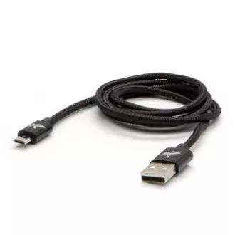 Logo USB-Kabel (2.0), USB A-Stecker - microUSB-Stecker, 1m, 480 Mbps, 5V/2A, schwarz, Box, Nylongeflecht, Aluminium-Steckerabdeckung Logo USB-Kabel (2.0), USB A-Stecker - microUSB-Stecker, 1m, 480 Mbps, 5V/2A, schwarz, Box, Nylongeflecht, Aluminium-Steckerabdeckung
