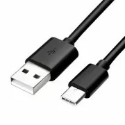 USB-Kabel (2.0), USB A-Stecker - USB C-Stecker, 1m, schwarz