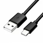 Logo USB-Kabel (2.0), USB A-Stecker - USB C-Stecker, 1m, schwarz, Blister, SELL OUT