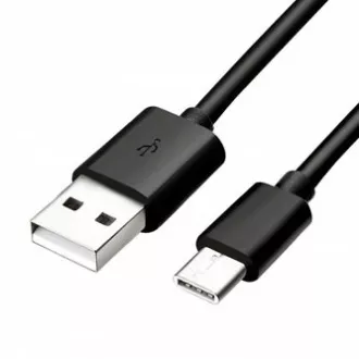 Logo USB-Kabel (2.0), USB A-Stecker - USB C-Stecker, 1m, schwarz, Blister, SELL OUT