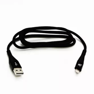 Logo USB-Kabel (2.0), USB A-Stecker - Apple Lightning-Stecker, 2m, MFi-Zertifizierung, 5V/2.4A, schwarz, Box, Nylongeflecht, Aluminium Logo USB-Kabel (2.0), USB A-Stecker - Apple Lightning-Stecker, 2m, MFi-Zertifizierung, 5V/2.4A, schwarz, Box, Nylongeflecht, Aluminium