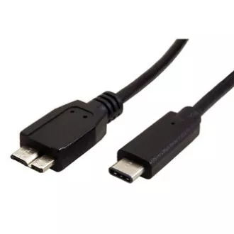 USB-Kabel (3.0), USB-C-Stecker - USB-Micro-B-Stecker, 1m, rund, schwarz, Kunststoffbeutel, SELL USB-Kabel (3.0), USB-C-Stecker - USB-Micro-B-Stecker, 1m, rund, schwarz, Kunststoffbeutel, SELL