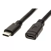 USB-Verlängerungskabel (3.1), USB-C-Stecker - USB-C-Buchse, 1m, schwarz, Kunststoffbeutel
