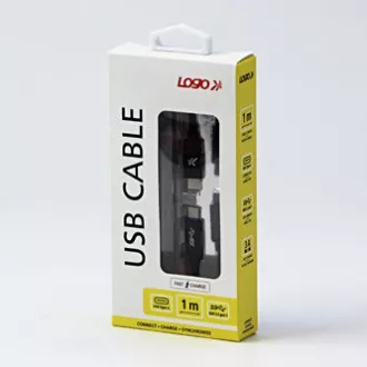 Logo USB-Kabel (3.2 gen 1), USB-C-Stecker - USB-C-Stecker, 1m, 5 Gbps, 5V/3A, schwarz, Box, Nylongeflecht, Aluminium-Steckerabdeckung Logo USB-Kabel (3.2 gen 1), USB-C-Stecker - USB-C-Stecker, 1m, 5 Gbps, 5V/3A, schwarz, Box, Nylongeflecht, Aluminium-Steckerabdeckung