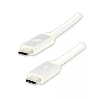 Logo USB-Kabel (3.2 gen 2), USB C-Stecker - USB C-Stecker, 1m, Power Delivery 100W, 10 Gbps, 20V/5A, weiß, Box, Nylongeflecht, h Logo USB-Kabel (3.2 gen 2), USB C-Stecker - USB C-Stecker, 1m, Power Delivery 100W, 10 Gbps, 20V/5A, weiß, Box, Nylongeflecht, h