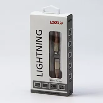 Logo USB-Kabel (2.0), USB C-Stecker - Apple Lightning-Stecker, 2m, MFi-Zertifizierung, 5V/3A, gold, Box, Nylongeflecht, Aluminium Logo USB-Kabel (2.0), USB C-Stecker - Apple Lightning-Stecker, 2m, MFi-Zertifizierung, 5V/3A, gold, Box, Nylongeflecht, Aluminium