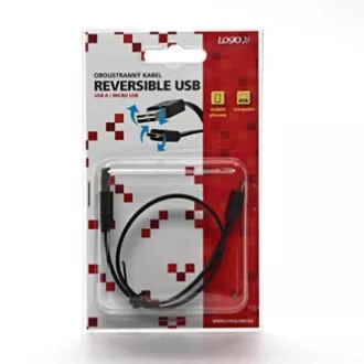 USB-Kabel (2.0), USB-A-Stecker reversibel - microUSB-Stecker reversibel, 0,3 m, flach, schwarz, reversibel, SELL USB-Kabel (2.0), USB-A-Stecker reversibel - microUSB-Stecker reversibel, 0,3 m, flach, schwarz, reversibel, SELL