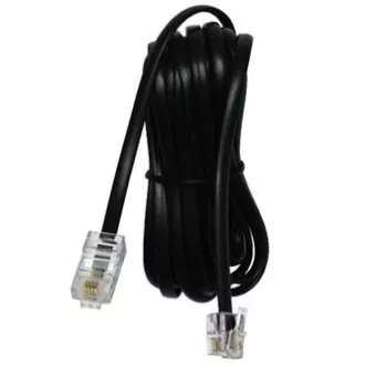 Telefonkabel 4-adrig, RJ11-Stecker - RJ45-Stecker, 3 m, flach, schwarz, für ADSL-Modem, Economy Telefonkabel 4-adrig, RJ11-Stecker - RJ45-Stecker, 3 m, flach, schwarz, für ADSL-Modem, Economy