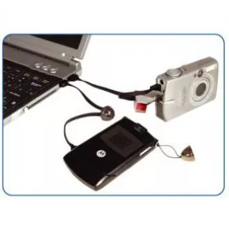 Logo USB-Kabel (2.0), USB A-Stecker - miniUSB-Stecker, 0,3m, schwarz, Kameraschlaufe, SELL Logo USB-Kabel (2.0), USB A-Stecker - miniUSB-Stecker, 0,3m, schwarz, Kameraschlaufe, SELL