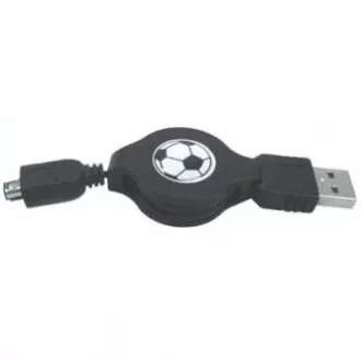 Logo USB-Kabel (1.1), USB A-Stecker - 4-poliger Stecker, 0,7 m, einziehbar, schwarz, HIROSE Logo USB-Kabel (1.1), USB A-Stecker - 4-poliger Stecker, 0,7 m, einziehbar, schwarz, HIROSE