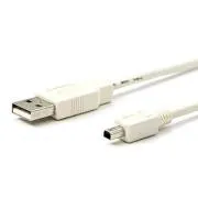 USB-Kabel (2.0), USB A-Stecker - 4-poliger Stecker, 1,8 m, weiß, MITSUMI, SELL