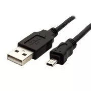USB-Kabel (2.0), USB A-Stecker - 8-poliger Stecker, 25947, 1,8m, schwarz, PANASONIC