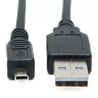 USB-Kabel (2.0), USB A-Stecker - 8-poliger Stecker, 25947, 1,8m, schwarz, PANASONIC USB-Kabel (2.0), USB A-Stecker - 8-poliger Stecker, 25947, 1,8m, schwarz, PANASONIC