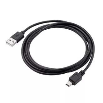Logo USB-Kabel (2.0), USB A-Stecker - miniUSB-Stecker, 1,8m, schwarz, Blister