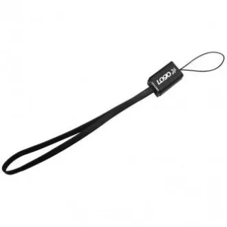 Logo USB-Kabel (2.0), USB A-Stecker - microUSB-Stecker, 0,3m, schwarz, Kamera/MP3-Player-Schleife, SELL