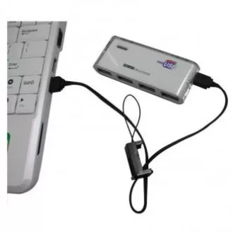 Logo USB-Kabel (2.0), USB A-Stecker - microUSB-Stecker, 0,3m, schwarz, Kamera/MP3-Player-Schleife, SELL