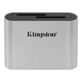 Kingston USB Speicherkartenleser (3.2), Workflow Dual-Slot SDHC/SDXC UHS-II Kartenleser, SD, Extern, Silber