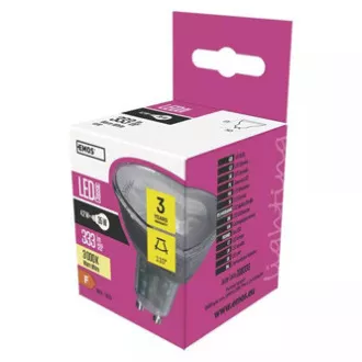 LED-Lampe EMOS Lighting GU10, 220–240 V, 3 W, 345 lm, 3000 K, warmweiß, 30.000 h, Classic MR16 52 × 50 × 50 mm LED-Lampe EMOS Lighting GU10, 220–240 V, 3 W, 345 lm, 3000 K, warmweiß, 30.000 h, Classic MR16 52 × 50 × 50 mm