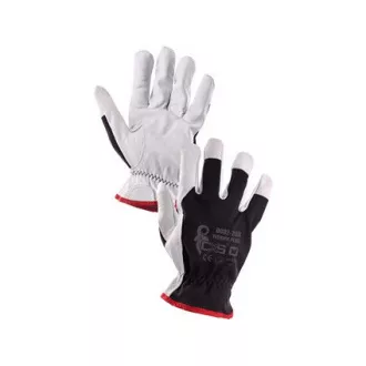 Kombihandschuhe TECHNIK PLUS, schwarz-weiß, Größe