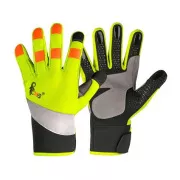 CXS BENSON Handschuhe, kombiniert, gelb-schwarz, Warnzubehör, Größe