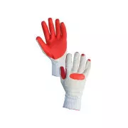 Beschichtete Handschuhe BLANCHE, weiß-orange, Gr