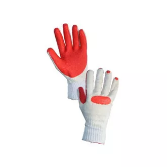 Beschichtete Handschuhe BLANCHE, weiß-orange, Größe