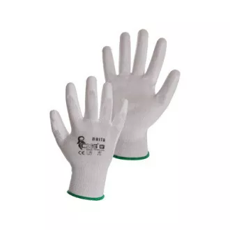 Beschichtete Handschuhe BRITA, weiß, Größe Beschichtete Handschuhe BRITA, weiß, Größe