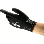 Beschichtete Handschuhe ANSELL HYFLEX 48-101, schwarz, Gr.