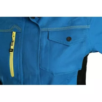 Bluse CXS STRETCH, 170-176cm, Herren, mittelblau-schwarz, Größe