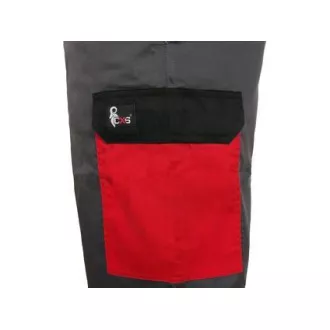 Hose CXS PHOENIX CEFEUS, grau-rot, Größe