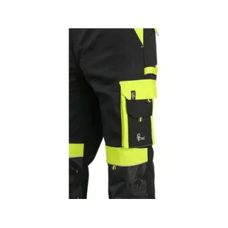 Taillenhose CXS SIRIUS BRIGHTON, 170-176cm, schwarz-gelb, Größe