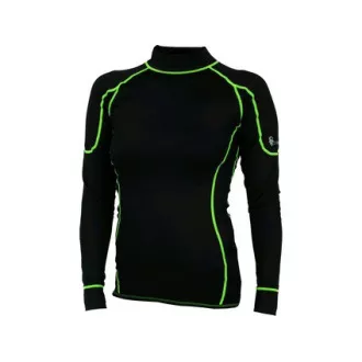 Damen Funktions-T-Shirt REWARD, dl. Ärmel, schwarz-grün, Größe