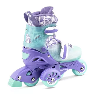 Kinder-Rollschuhe Cariboo Step One, lila und mint
