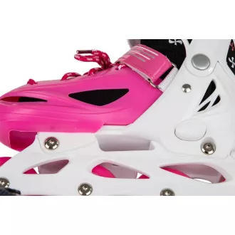 Rollschuhe 4in1 Enero KIDS - rosa und weiß