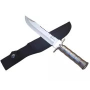 Taktisches Messer MILITARY FINKA SURVIVAL 35 cm schwarz/silber