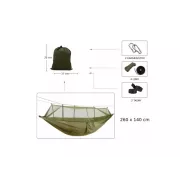 Hänge-Campingnetz 260x140 cm, für eine Person, belastbar bis 190 kg
