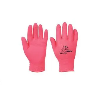 LOLLIPOP Nylonhandschuhe. Latex. Rosa